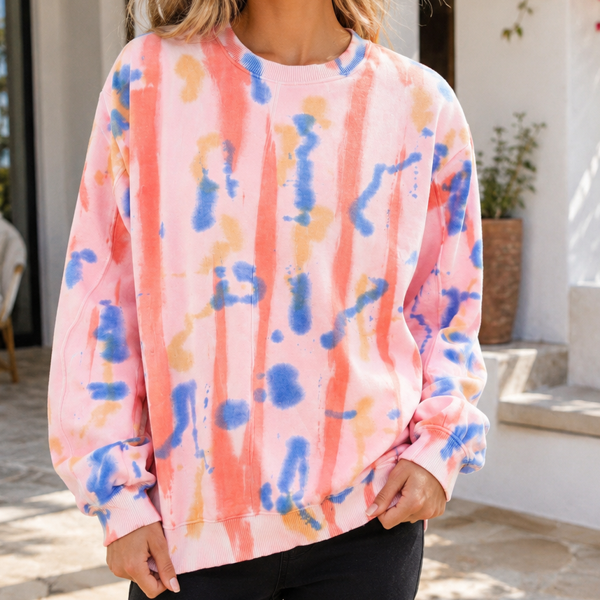 Anthropologie Tie & Dye Pullover Sweetshirt Top