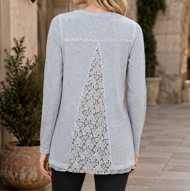 Free People Silver Studded Embellished Tunic Top