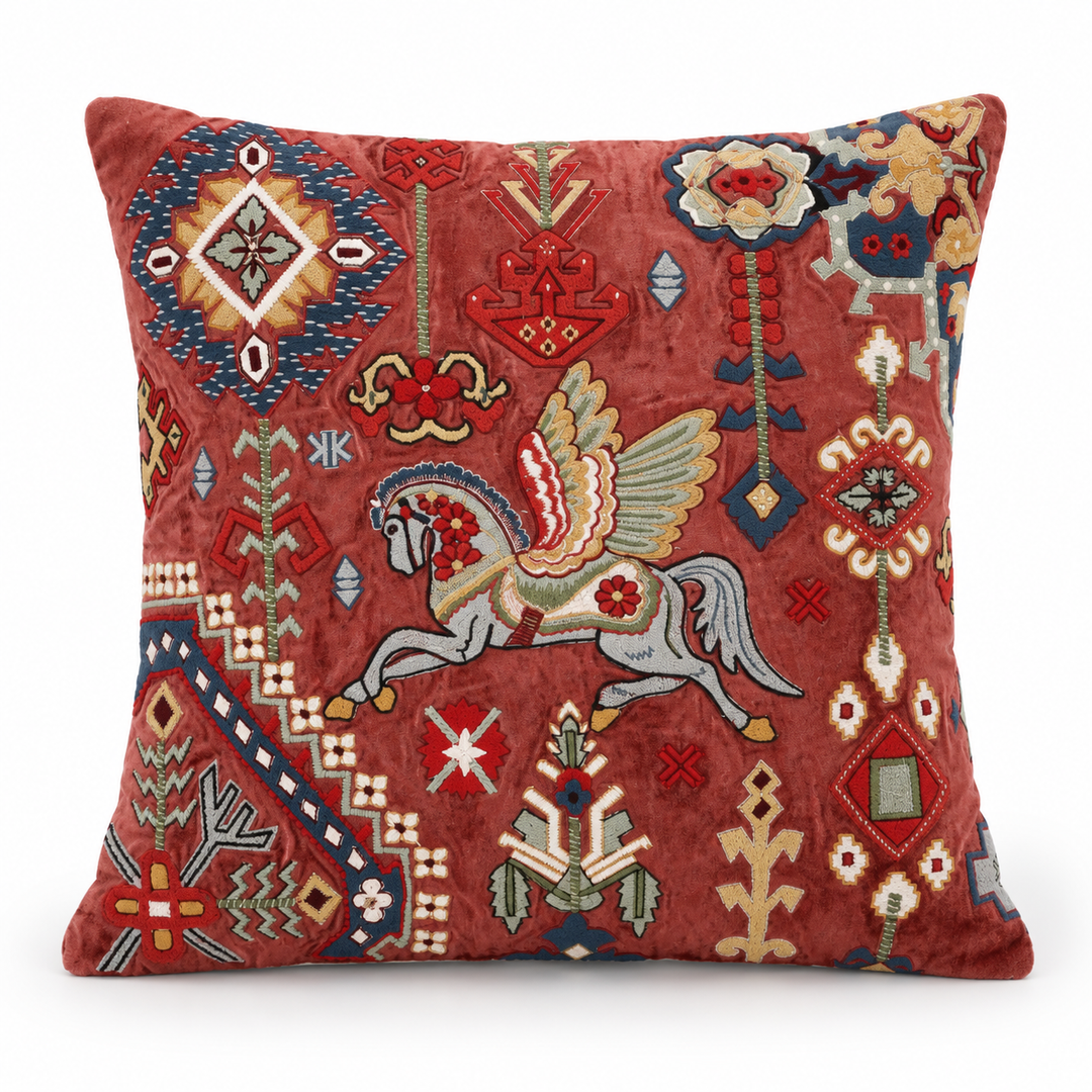 1 PCS Suzani embroidered Cushion Cover Square Throw Pillow Case Sofa Home