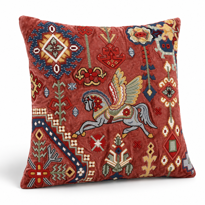 1 PCS Suzani embroidered Cushion Cover Square Throw Pillow Case Sofa Home