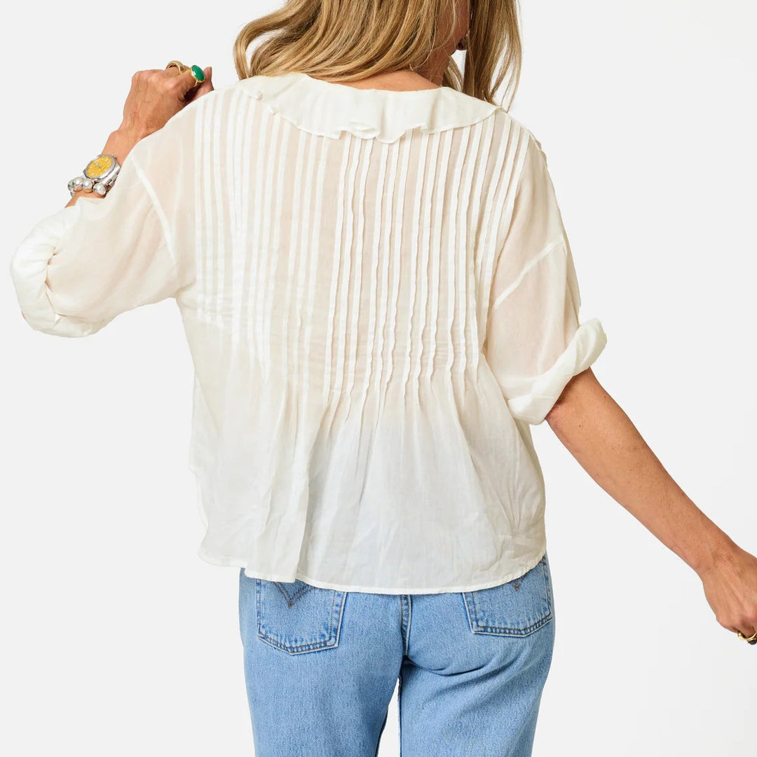 Kerri Rosenthal Rosen Ruffle Blouse Top