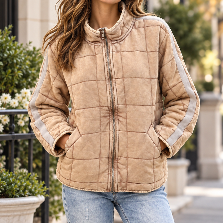 Free People Dolman Quilted Knit Jacket Top