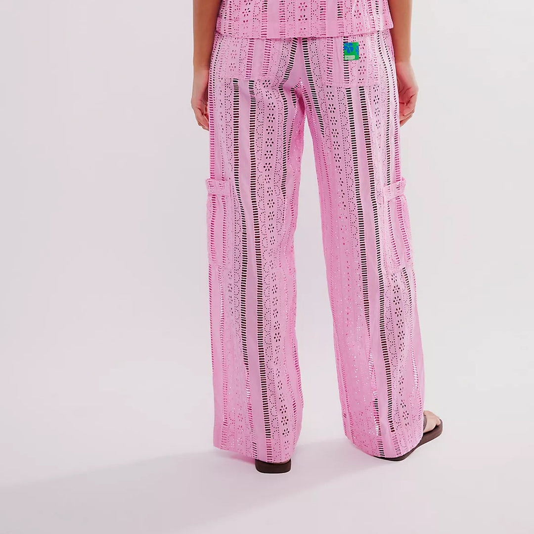 Damson Madder Alys Vacation Pant Trouser Eyelet Wide Leg