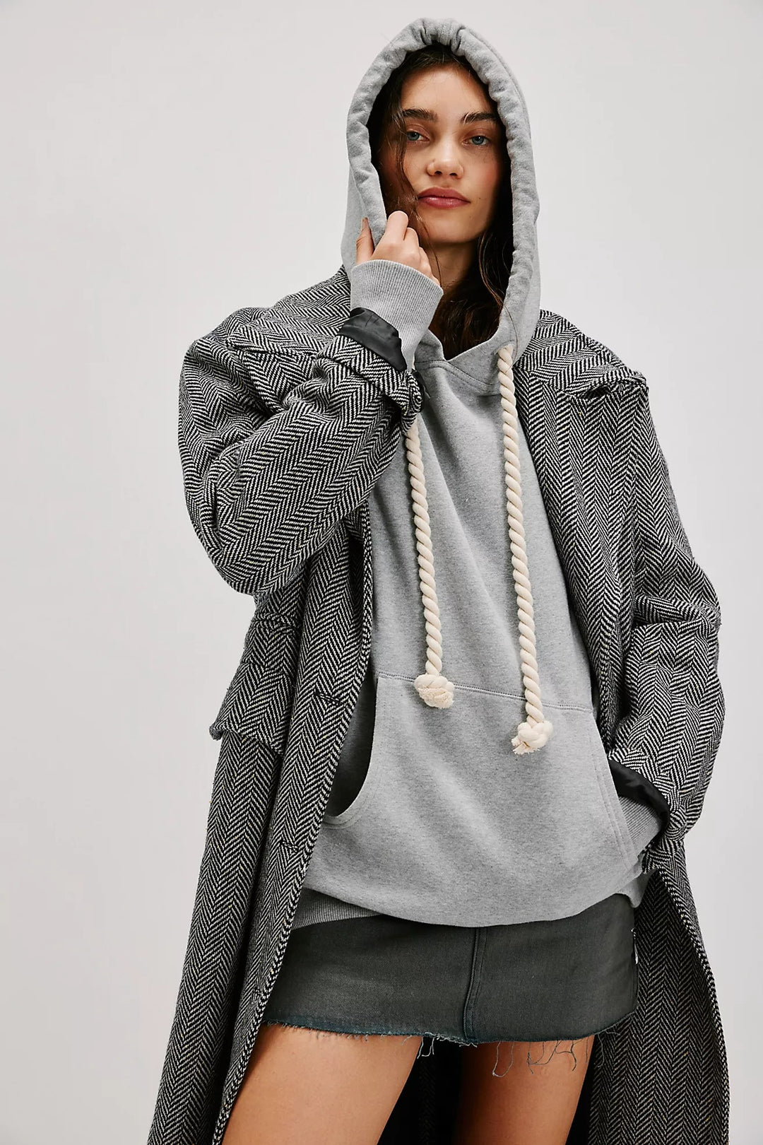Free People Encrusted Sweatshirt Pullover Hoodie Top