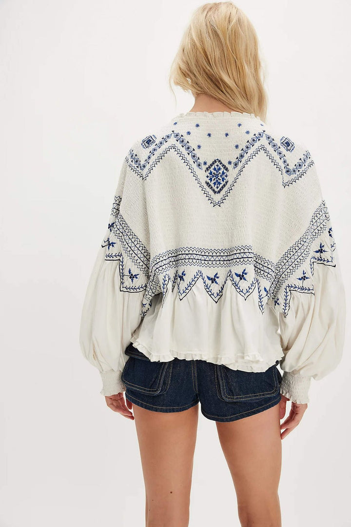 Free People Holly Long Sleeves Knit Top