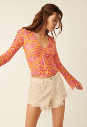 Free People Through The Meadow Blouse Top