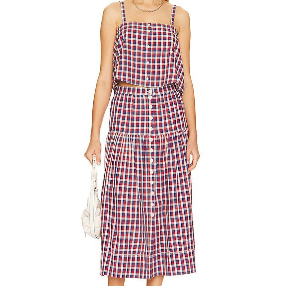 The Great County Line Cami Blouse Top &Midi Skirt Set