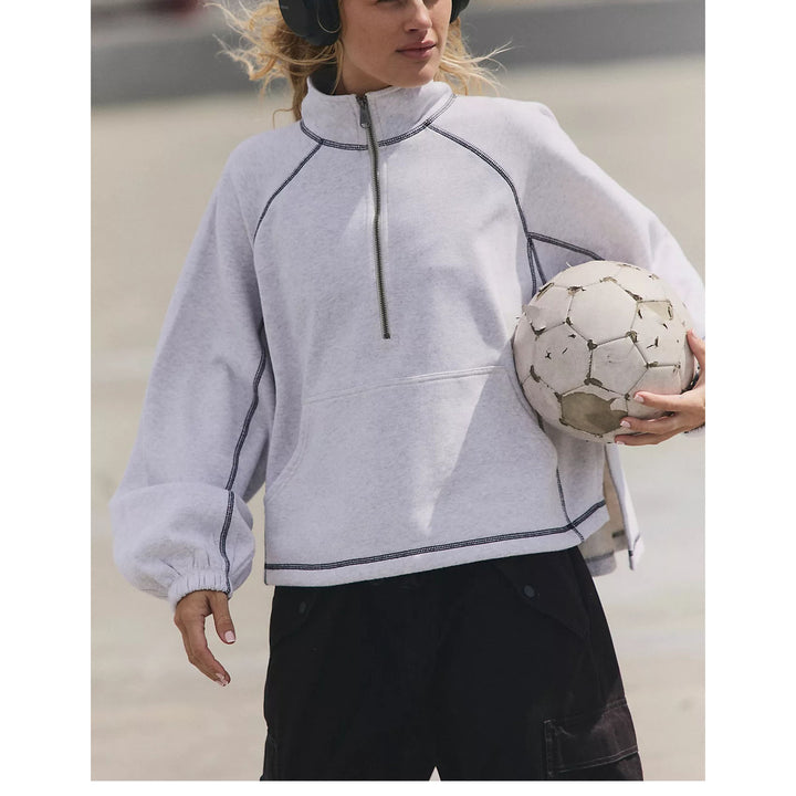 Free People FP Movement Half Court Half Zip Sweatshirt Pullover Top