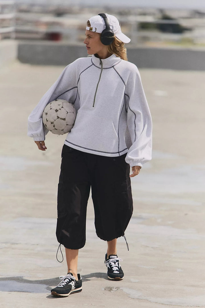 Free People FP Movement Half Court Half Zip Sweatshirt Pullover Top