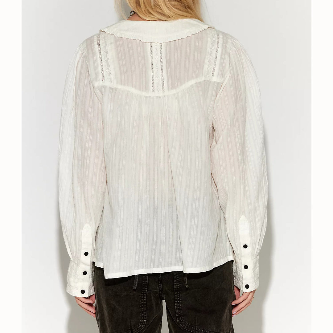 Free People Hannah Long Sleeve Blouse Top
