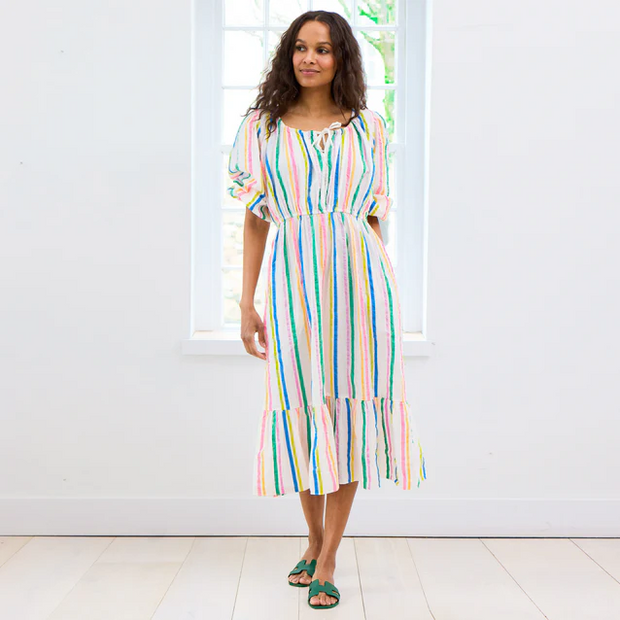 Kerri Rosenthal Harbor Stripe Midi Dress