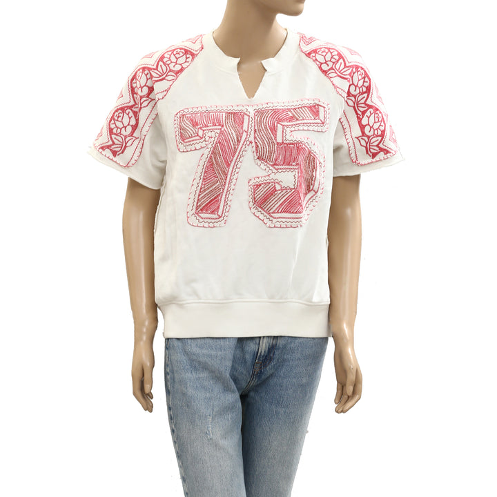 Free People Rose Sweatshirt Top