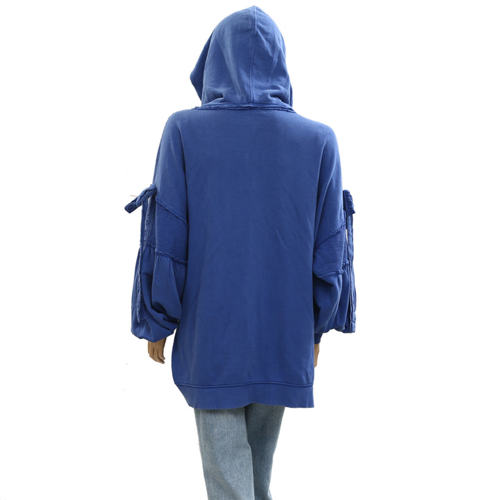 Free People Bow Girl Sweatshirt Hoodie Jacket Top