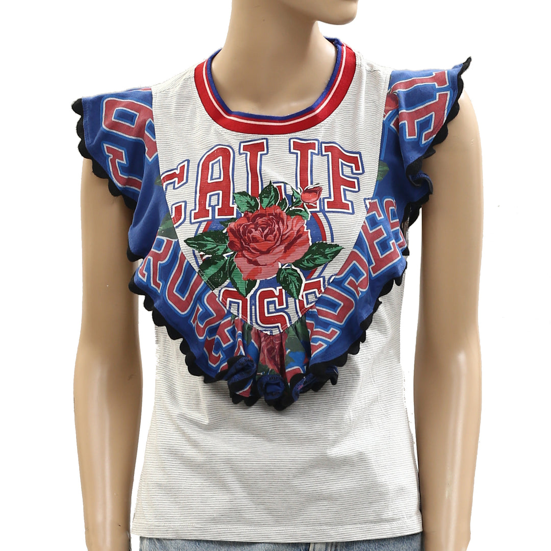 Maeve Anthropologie Reworked Sporty Tee Blouse Top