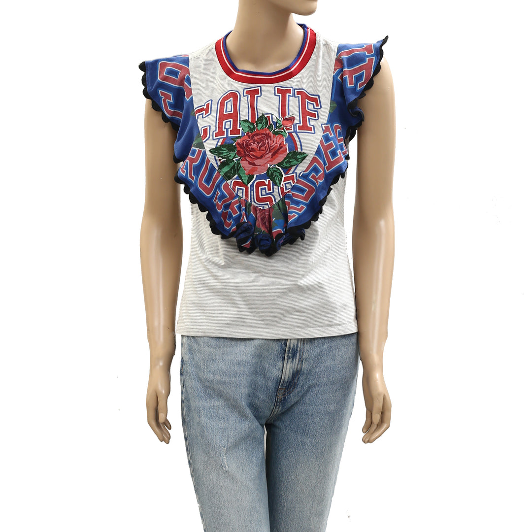 Maeve Anthropologie Reworked Sporty Tee Blouse Top