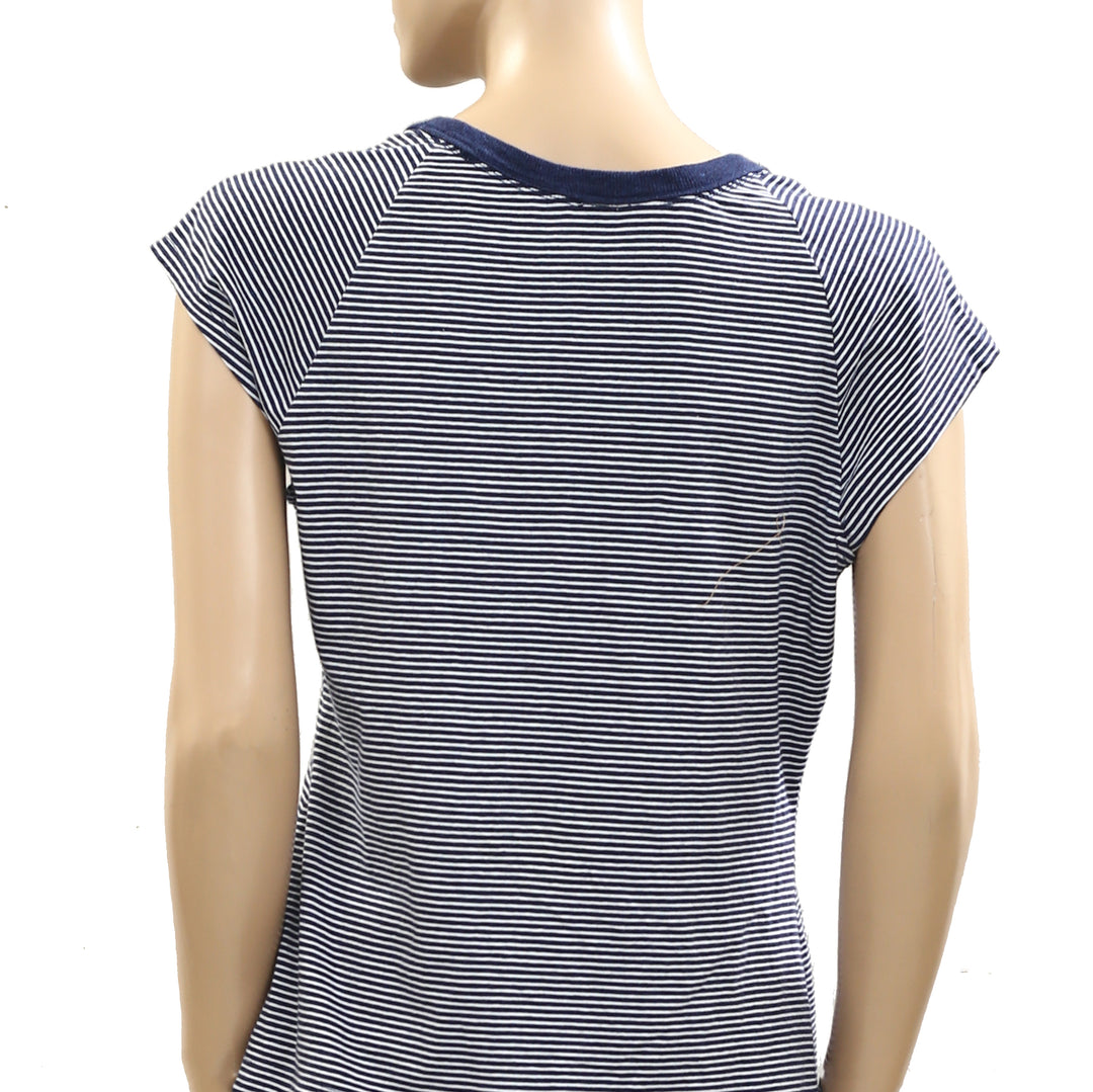 Maeve Anthropologie Short-Sleeve Side-Button Blouse Top