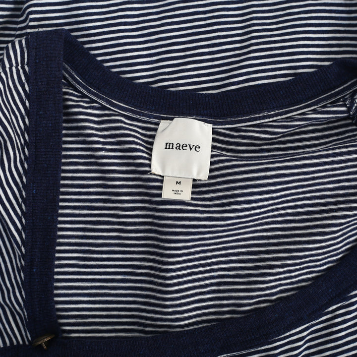 Maeve Anthropologie Short-Sleeve Side-Button Blouse Top