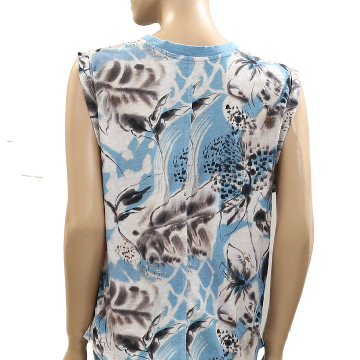 Anthropologie Pilcro Vinnie Cotton-Slub Muscle Tee Blouse Top