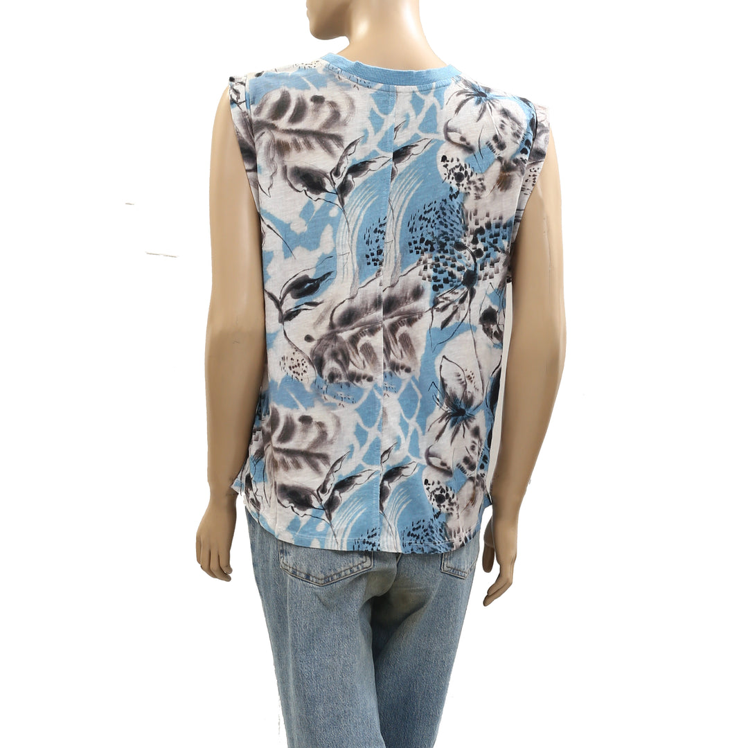Anthropologie Pilcro Vinnie Cotton-Slub Muscle Tee Blouse Top