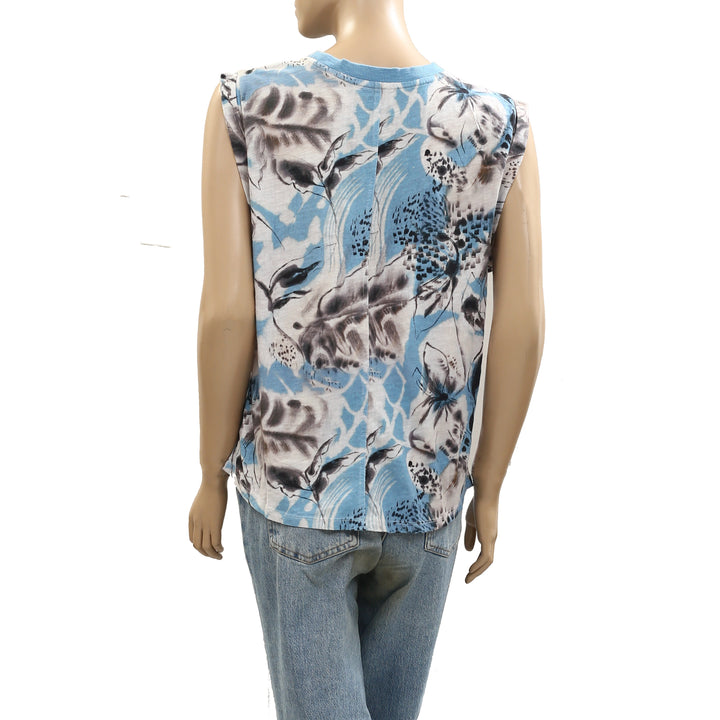 Anthropologie Pilcro Vinnie Cotton-Slub Muscle Tee Blouse Top