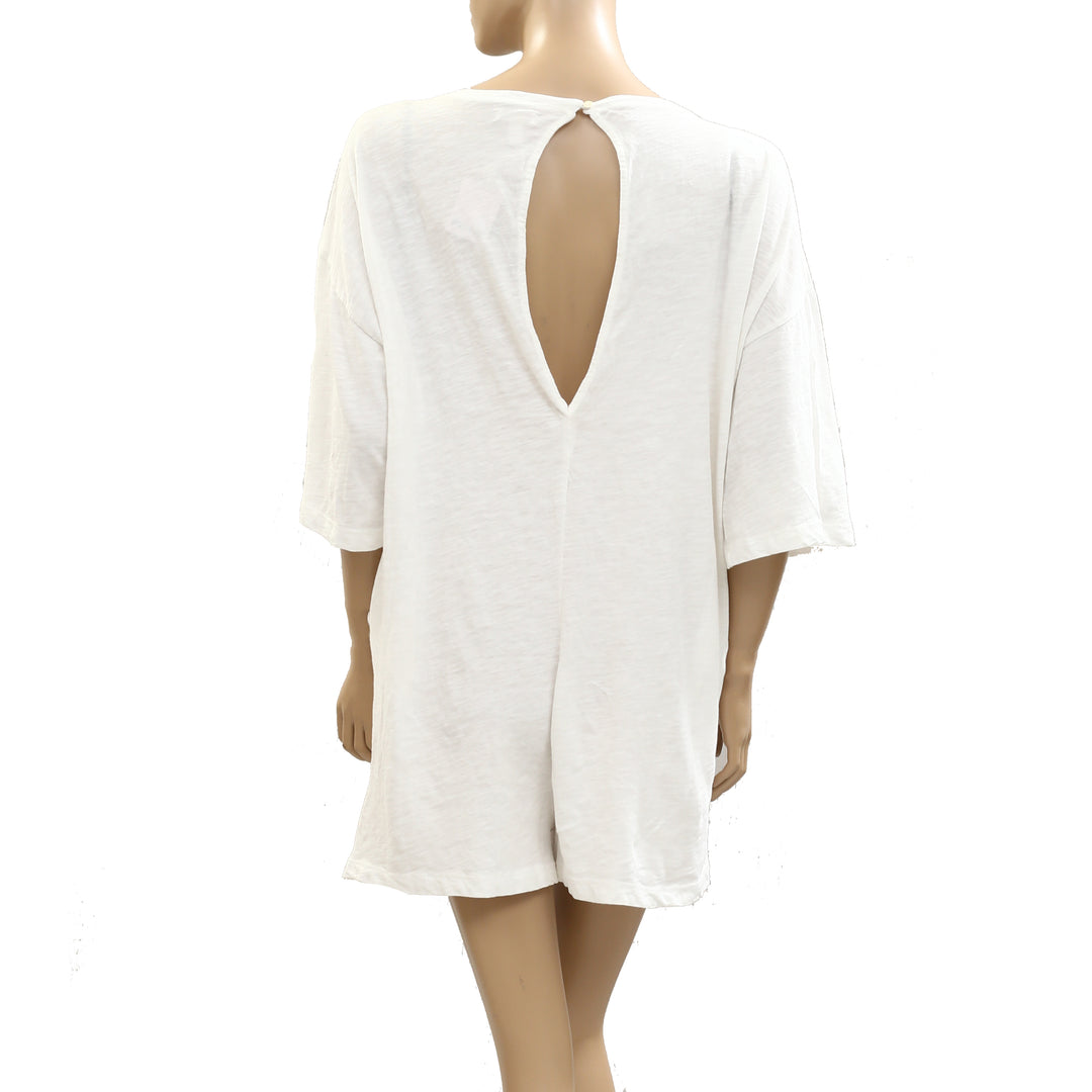 Anthropologie LyreBird Cotton Lace Twofer Romper