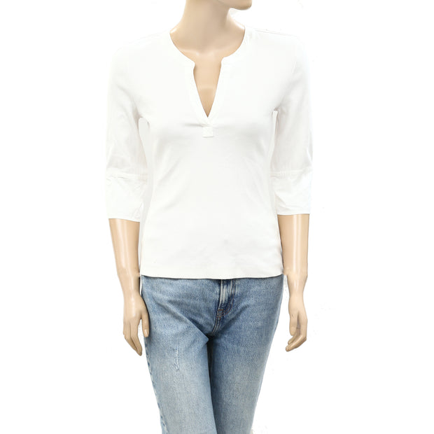 Maeve Anthropologie Cuffed Popover Shirt Blouse Top