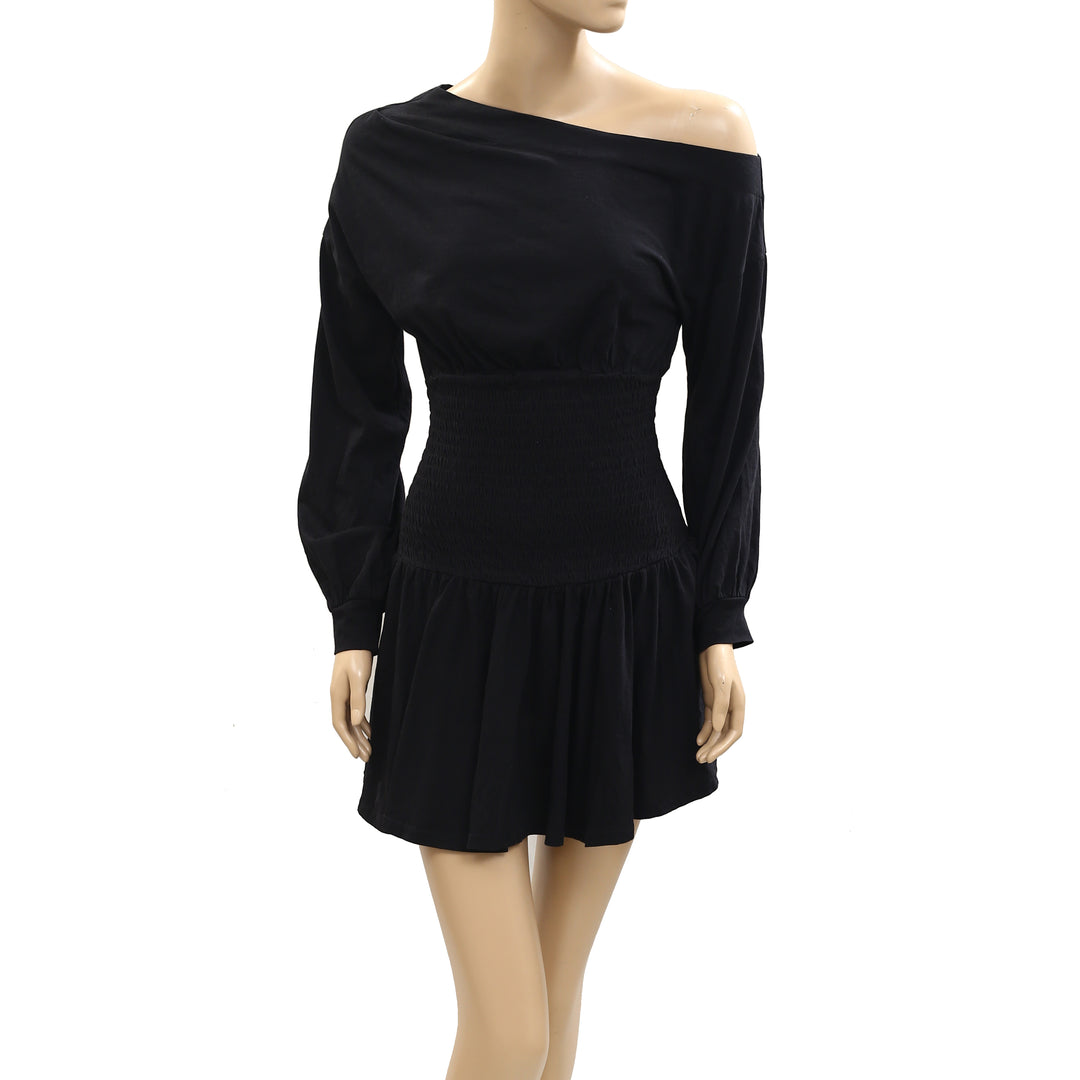 free people long sleeve black dress Free People Allister Long Sleeve Rib Midi Sweater Dress in Black