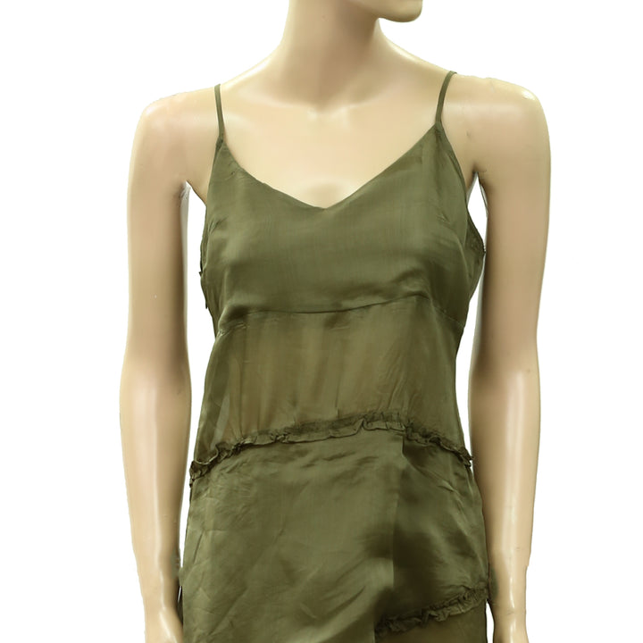 Damson Madder Sasha Ruffle Slip Dress