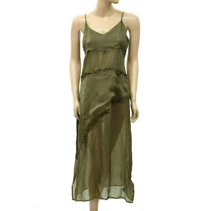 Damson Madder Sasha Ruffle Slip Dress