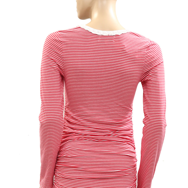 Daily Practice By Anthropologie Long-Sleeve Lace-Up Mini Dress