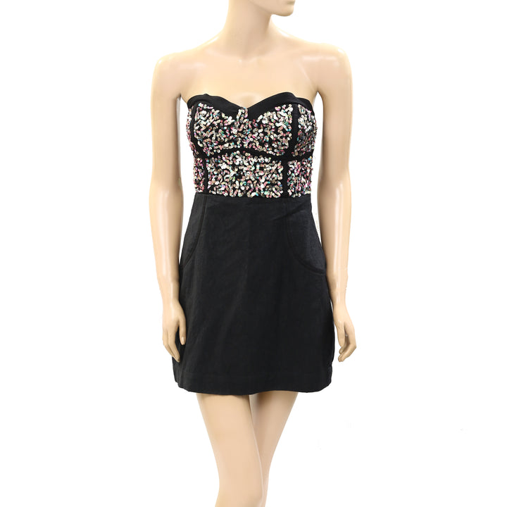 Silence + Noise Urban Outfitters Sequin Embellished Mini Tube Dress