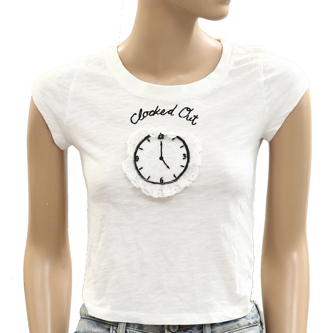 Anthropologie LyreBird Cotton Short-Sleeve Baby Tee Blouse Top