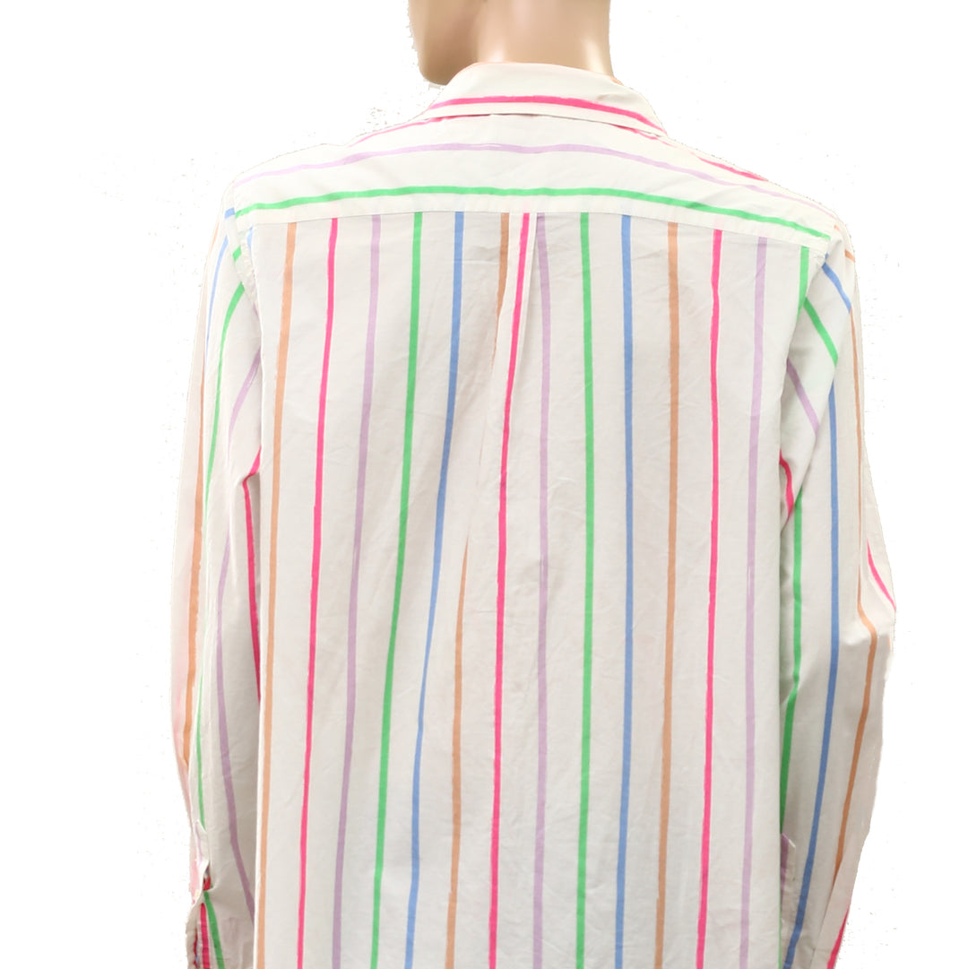 Kerri Rosenthal Mia Multi Striped Shirt Tunic Top