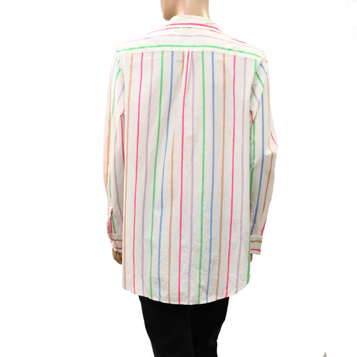 Kerri Rosenthal Mia Multi Striped Shirt Tunic Top