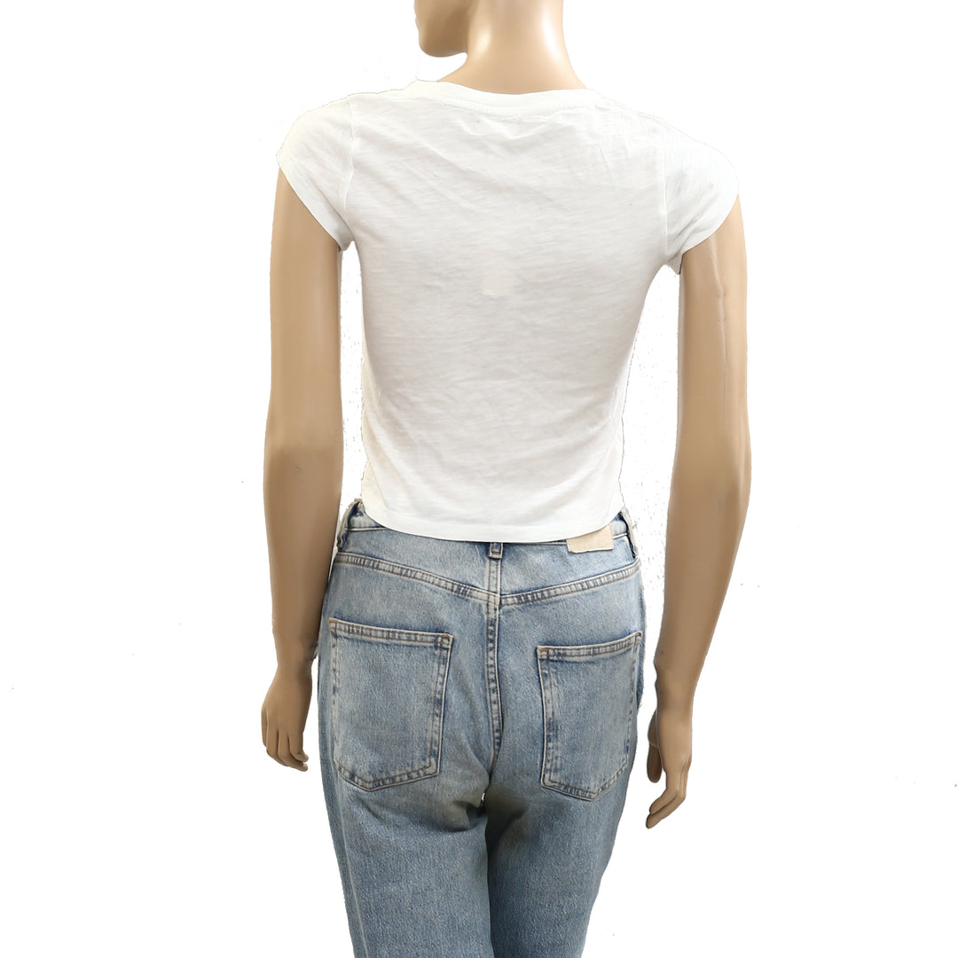 Anthropologie LyreBird Cotton Short-Sleeve Baby Tee Blouse Top