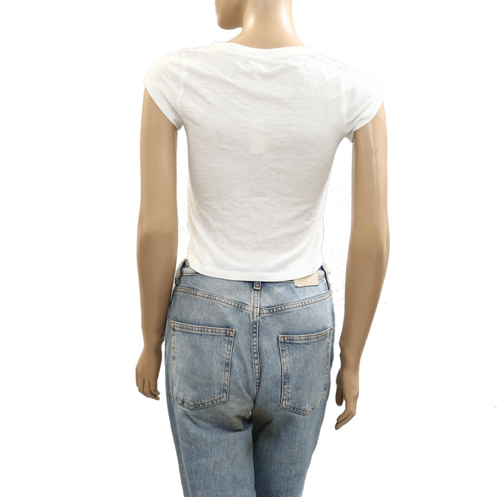 Anthropologie LyreBird Cotton Short-Sleeve Baby Tee Blouse Top