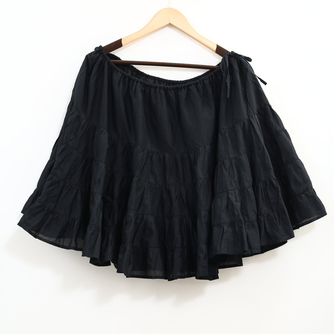 Merlette NYC Ruffle-Detailing Cotton Mini Skirt