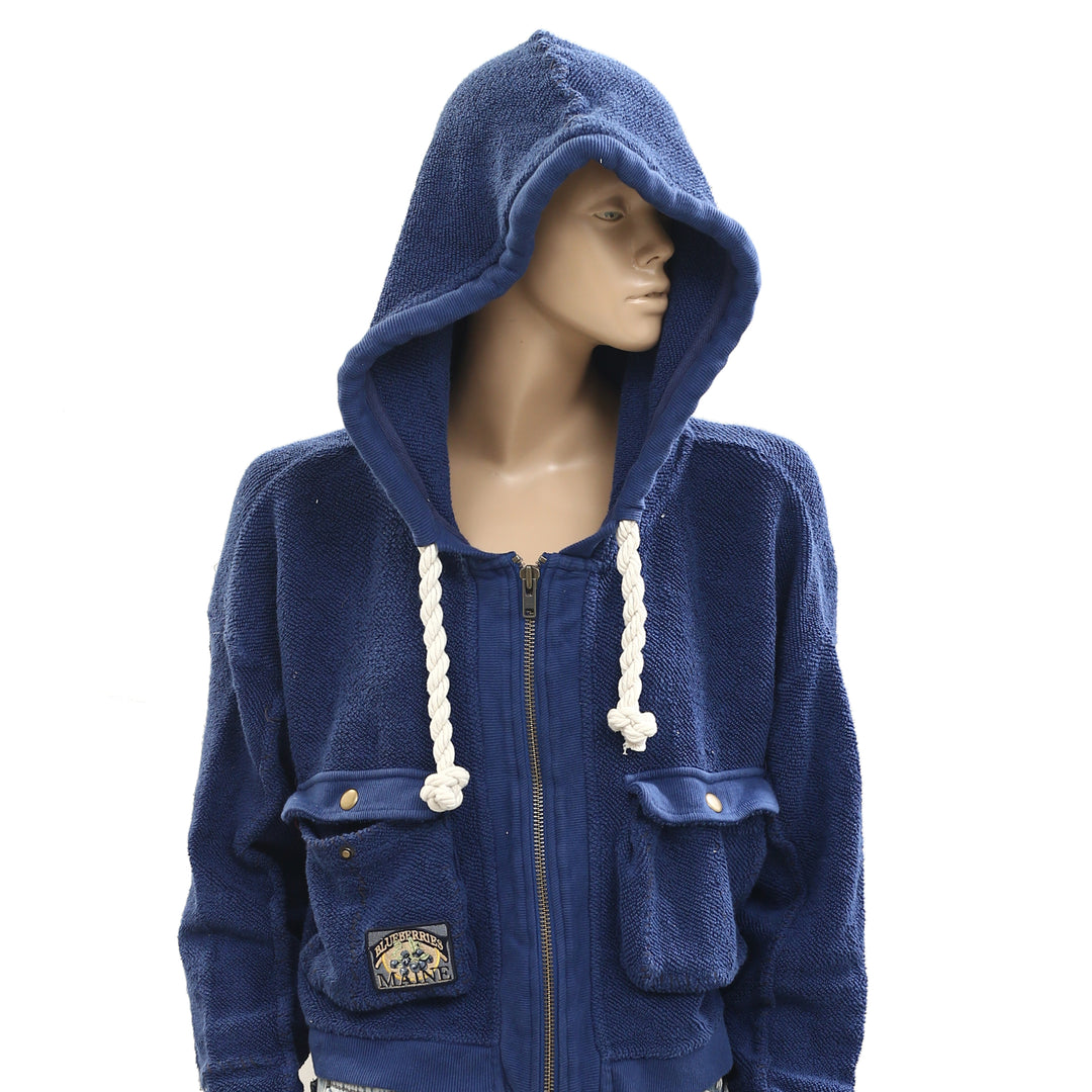 Free People So Lush Sweatshirt Hoodie Jacket Cropped Top