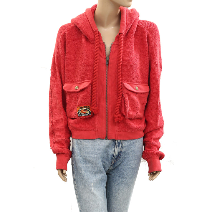 Free People So Lush Sweatshirt Hoodie Jacket Cropped Top