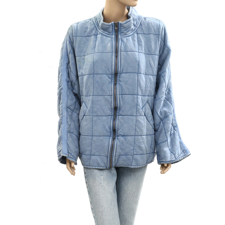 Free People Dolman Quilted Knit Jacket Top