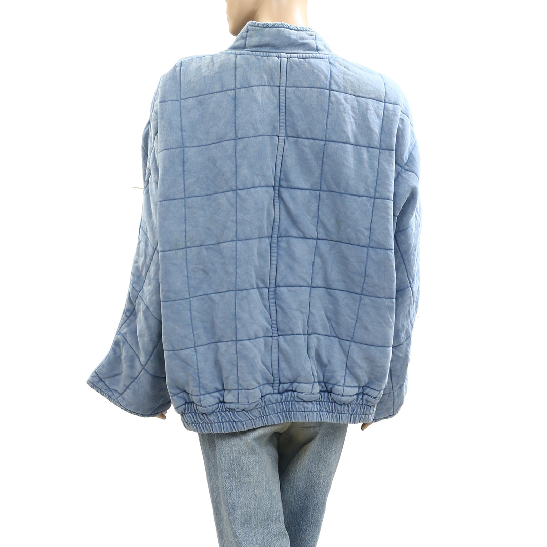 Free People Dolman Quilted Knit Jacket Top
