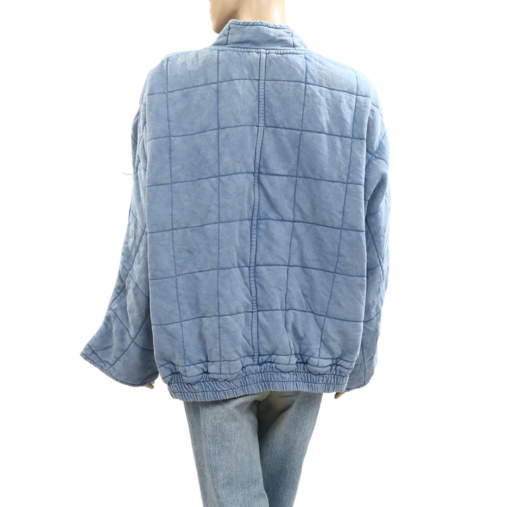 Free People Dolman Quilted Knit Jacket Top
