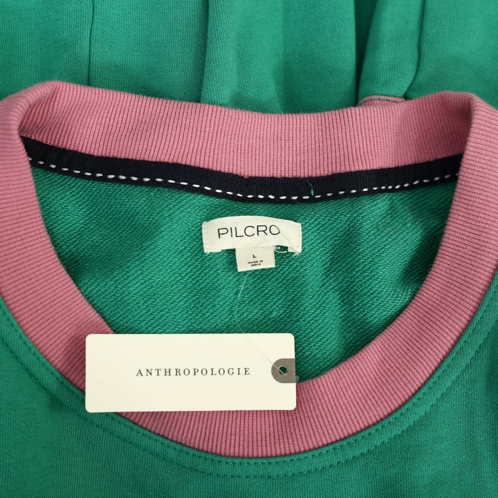 Pilcro Anthropologie Pep Rally Oversized Crew-Neck Sweatshirt Top