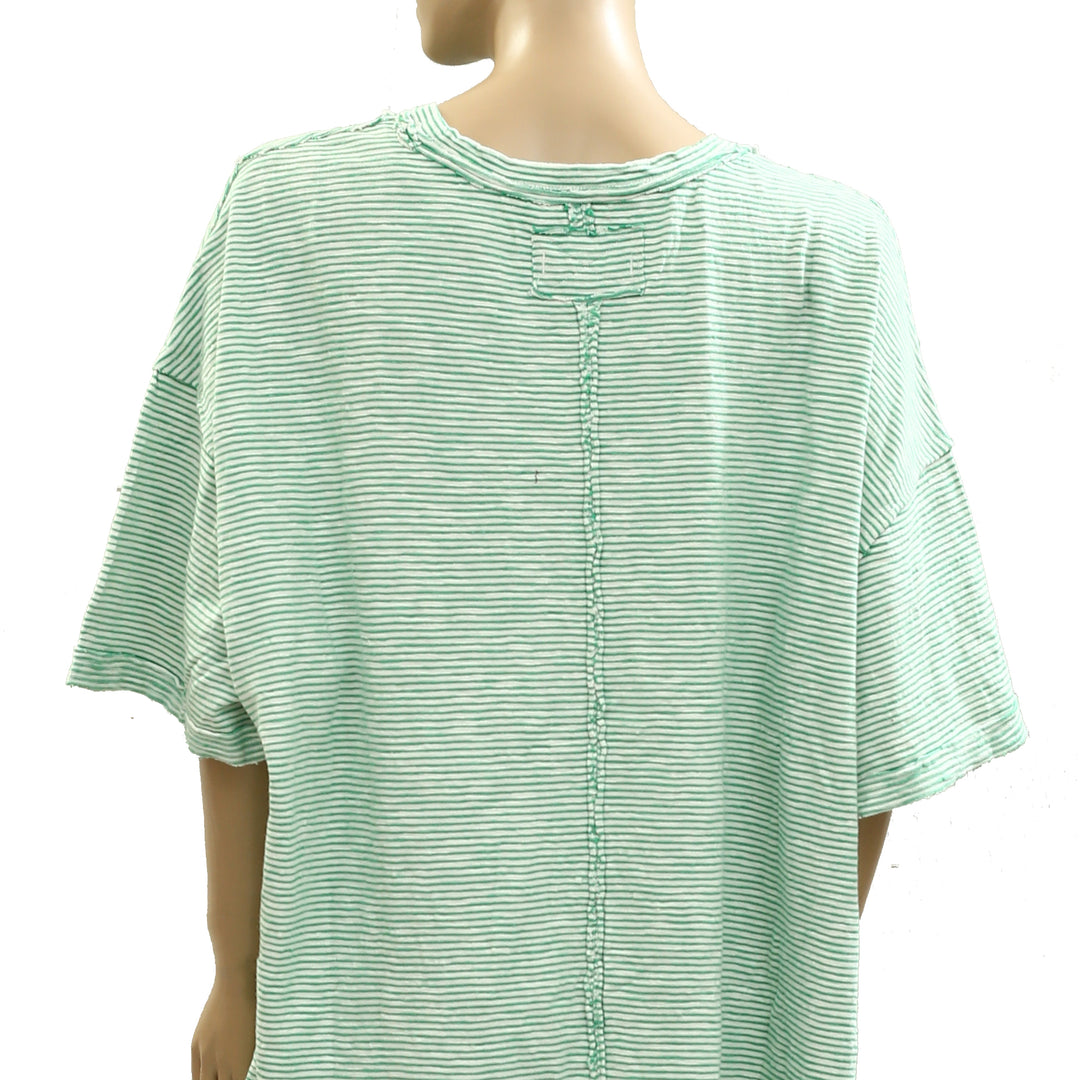 Free People We The Free Embroidered Camp Tee Tunic Top