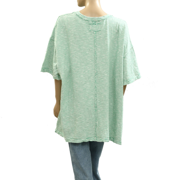 Free People We The Free Embroidered Camp Tee Tunic Top