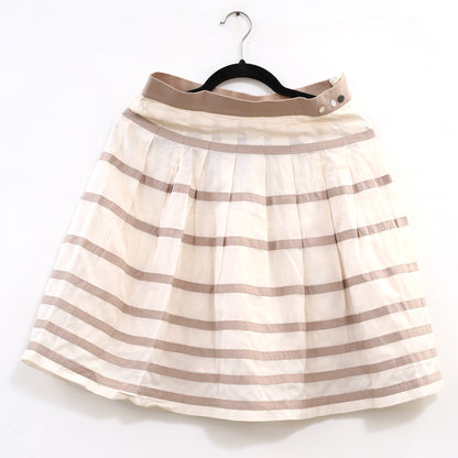 DDP Pleated Swiss Dot Mini Skirt
