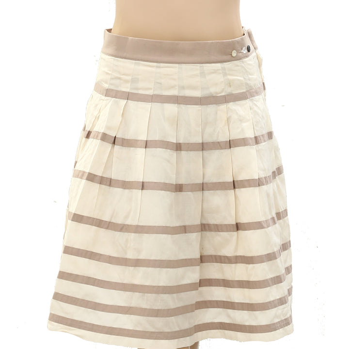 DDP Pleated Swiss Dot Mini Skirt