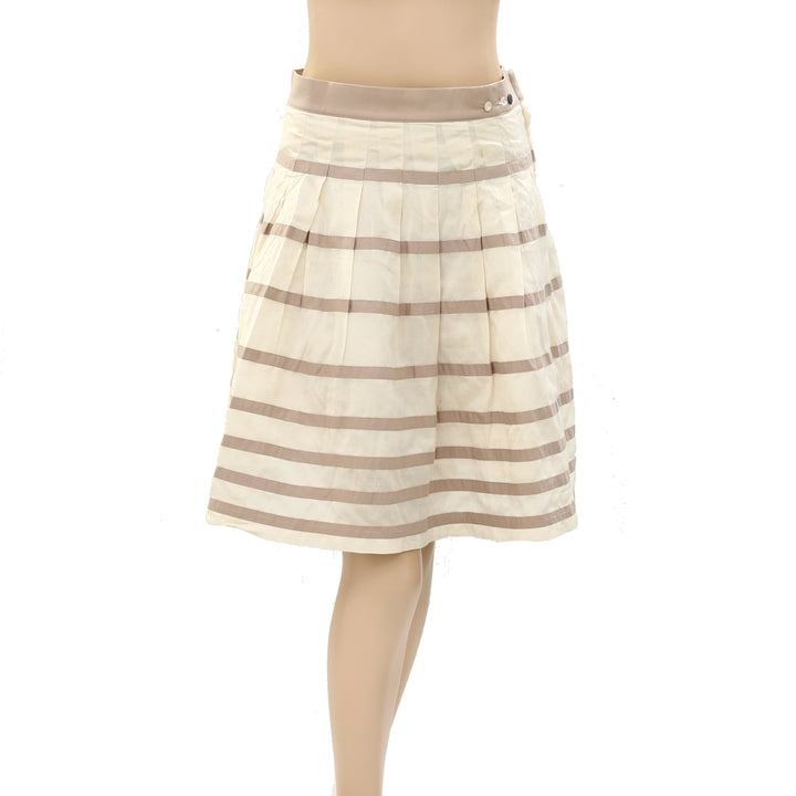 DDP Pleated Swiss Dot Mini Skirt