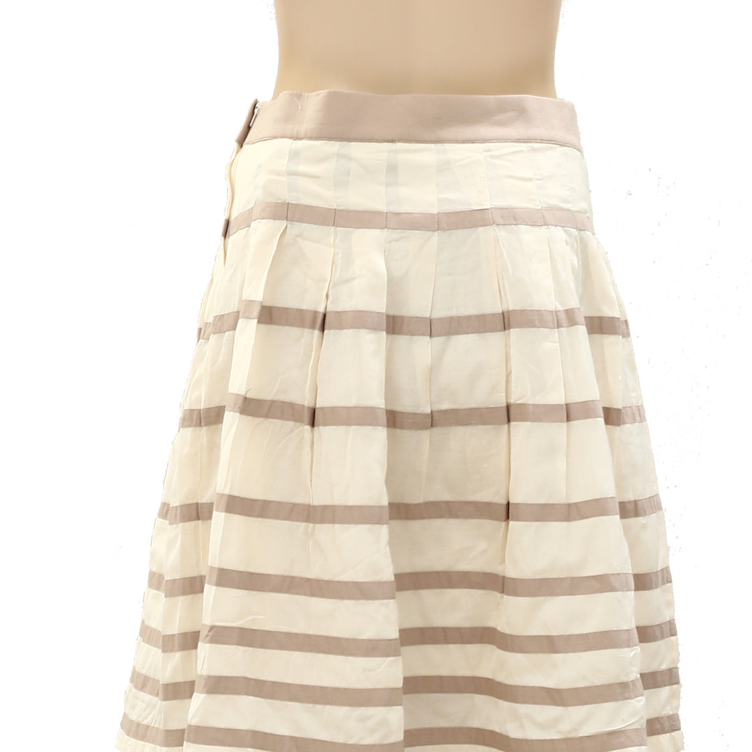 DDP Pleated Swiss Dot Mini Skirt