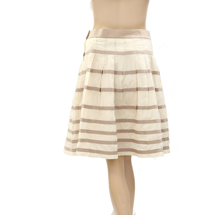 DDP Pleated Swiss Dot Mini Skirt